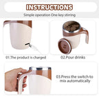 Automatic Stirring Magnetic Mug Rechargeable Model Coffee Electric Lazy Milkshake Rotating Blender Smart Mixer Thermal Bottle-Serilas