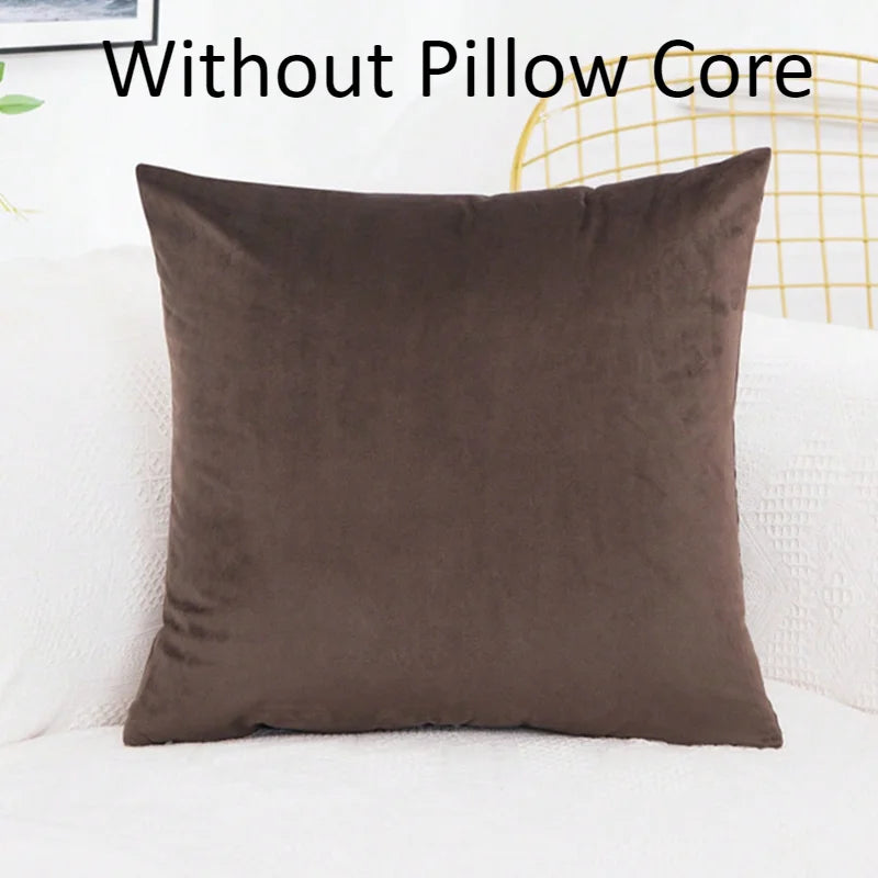 Velvet Solid Color Skin-friendly Pillow Cover Cushion Cover (excluding Filling) Living Room Sofa Decoration Cushion Cover-Serilas