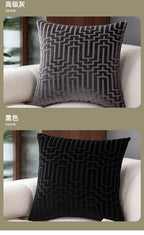 Pillow Cover Cut Velvet Geometric Creative Decoration Cushion Cover 45x45-Serilas