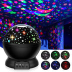 Night Lamp Projector Starry Sky Night Light Projector Baby Lamp Decor Rotating Starry Nursery Moon Galaxy Projector Table Light-Serilas