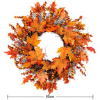 Door Decoration Autumn Decoration Christmas Celebration Weather Resistant Wreath For Seasons Festive Atmosphere-Serilas