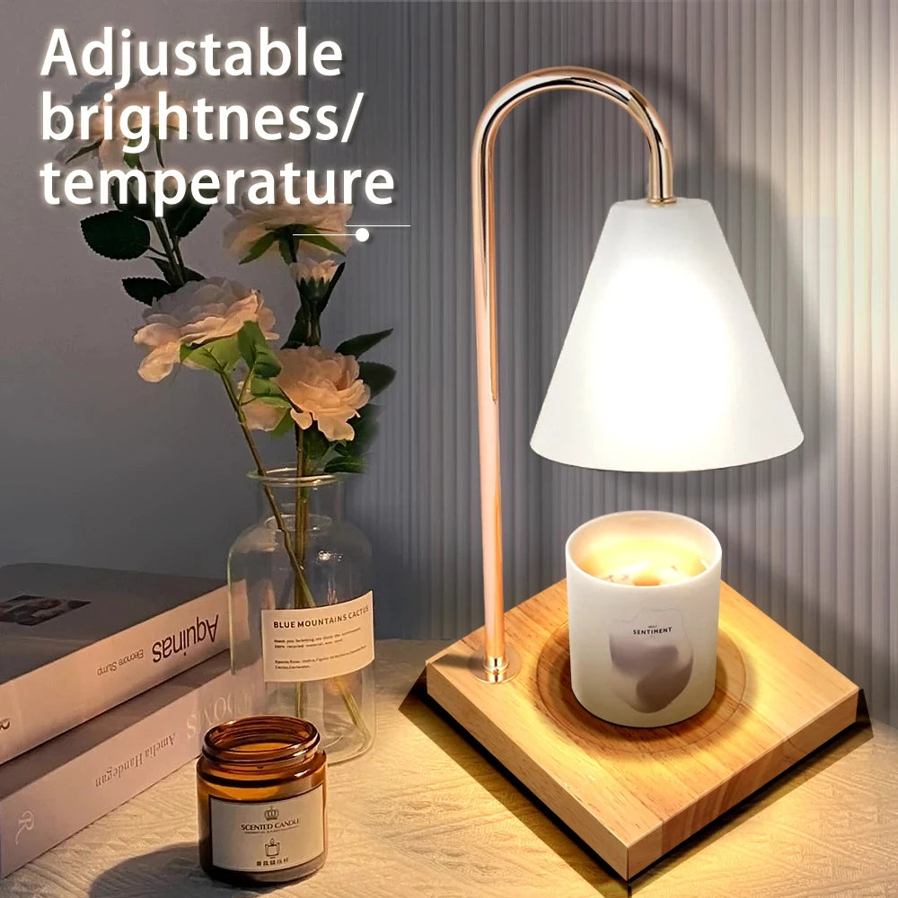 Candle Warmer Lamp with Timer Dimming Melting Wax Table Lamp Home Bedroom Decor Nightlight Creative Aromatherapy Desk Light Gift-Serilas