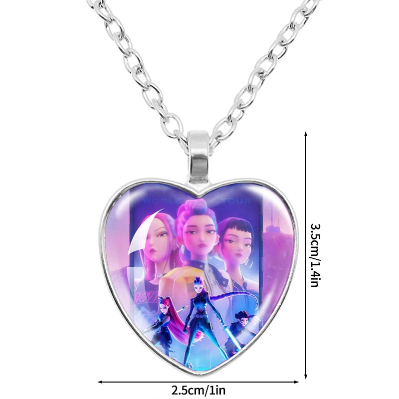 Gabby Dollhouse Heart Necklace Colorful Beaded Bracelet Cute Cartoon Anime Cosplay Jewelry Accessories Kids Girls Birthday Gift-Serilas
