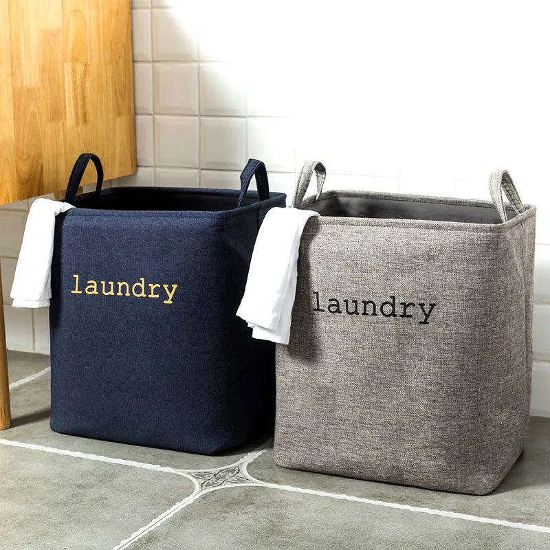 Jute Cloth Art Dirty Clothes Collection Basket Light Luxury Home Bathroom Foldable Laundry Basket Large Capacity Storage-Serilas