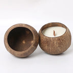 Creative Rough Coconut Shell Candle Holder (No Candle) Coconut Candlestick Romantic Decor Household Ornaments-Serilas