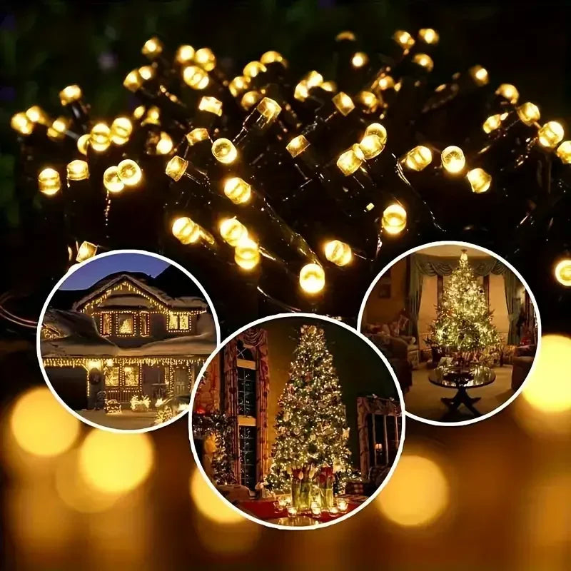 LED Solar Light String 8 Functions Outdoor Waterproof Lawn Starry Sky Christmas Garden Courtyard Decoration Atmosphere Lights-Serilas