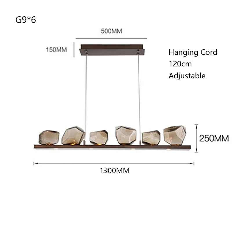 RockLume™ Modern Glass Pendant Chandelier