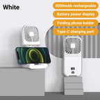 Foldable Hanging Neck Fan Cooling Desktop Refrigeration Handheld USB Mini Fan Camping Mute Ventilador Air Cooler for Sports-Serilas