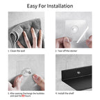 Floating Bathroom Shelves Without Drilling Storage Wall Rack Home Organizer Ledge Hardwares Cabinet Kitchen Accessories Toilet-Serilas