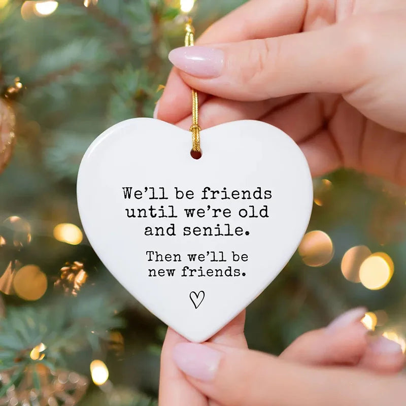 1pc Best Friend Gifts - Gift for Best Friend - BFF Birthday Gift - Christmas Gift for Besties - Funny Gift - Christmas Ornament-Serilas