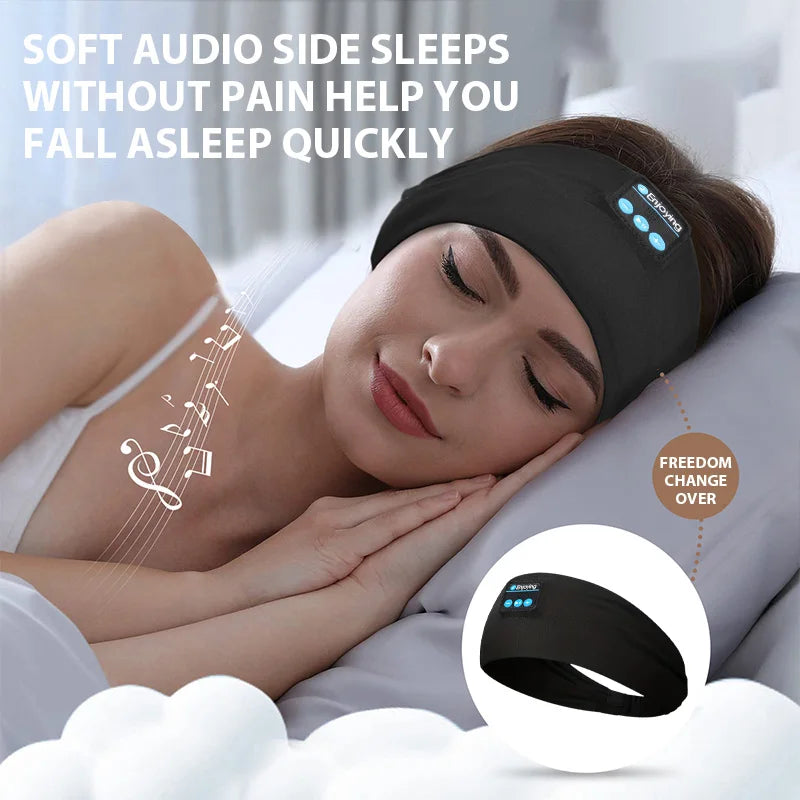 Fone Bluetooth Earphones Sports Sleeping Headband Elastic Wireless Headphones Music Eye Mask Wireless Bluetooth Headset Headband-Serilas