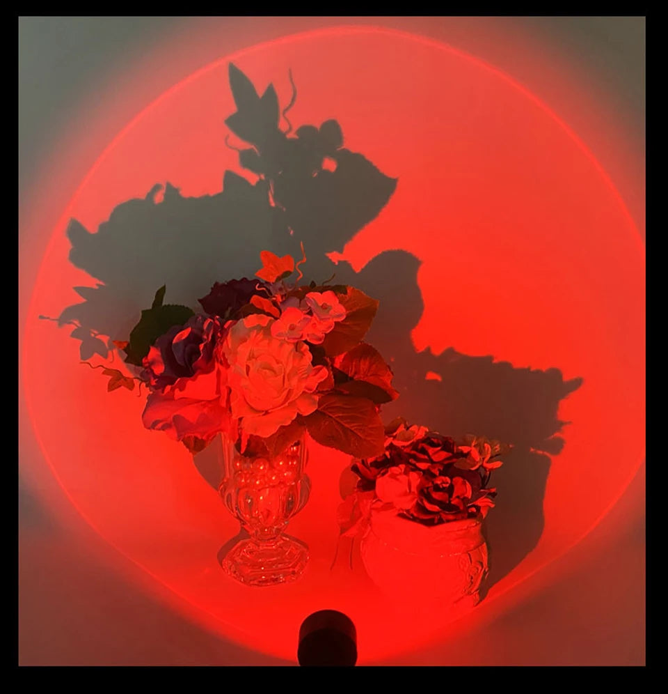 LED Sunset Lamp Nightlights USB Projector Birthday Party Decoration Mood Lights For Bedroom Living Room Wall Photography-Serilas