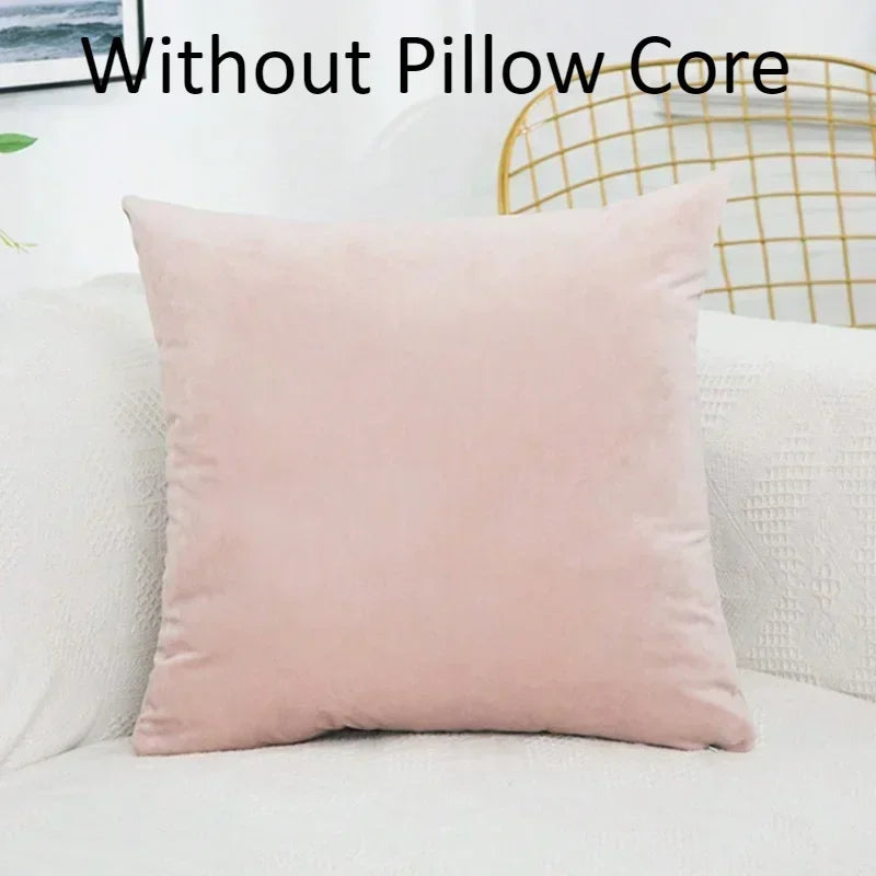 Velvet Solid Color Skin-friendly Pillow Cover Cushion Cover (excluding Filling) Living Room Sofa Decoration Cushion Cover-Serilas