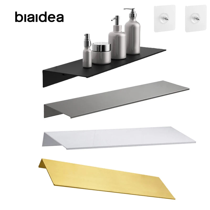 Floating Bathroom Shelves Without Drilling Storage Wall Rack Home Organizer Ledge Hardwares Cabinet Kitchen Accessories Toilet-Serilas