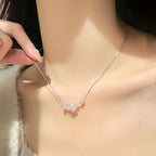Lnngy Exquisite Moissanite Diamond Necklace for Women Pure 925 Sterling Silver Flower Pendant Necklaces 2025 Trend Jewelry-Serilas