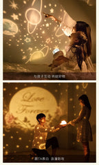 Starry Projector Night Light Rotating Sky Moon Lamp Galaxy Lamp Home Bedroom Decoration Starlight Christmas Lights for Kids Gift-Serilas