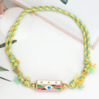 Lucky Eye Copper Enamel Turkish Evil Eye Charm Bracelet DIY Adjustable Rope Chain Bracelet for Women Men Girls Fashion Jewelry-Serilas