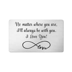 Free Engraved 85x54MM Wallet Card Insert Text Logo Business ID Plate Steel Metal Tag Name Badges For Wallet Insert Card Gift-Serilas