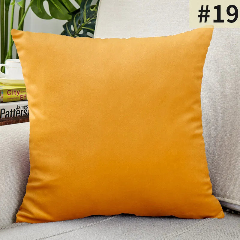 Velvet Cushion Cover Solid Color Throw Pillow Covers for Living Room Sofa Decorative Pillow Home Decor Pillowcase-Serilas