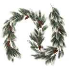 Christmas Garland Artificial Pine Garland For Outdoor Or Indoor Garden Green Fireplaces Holiday Party Decorations 1.8/1.9/2.7m-Serilas