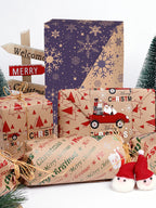 Christmas Gift Wrapping Paper Christmas Trees Handmade Paper Gift Wrapping Paper Flower Bouquet Packaging Paper-Serilas