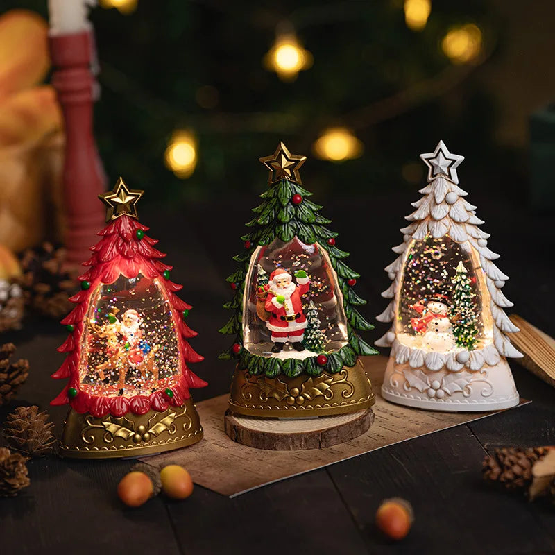 Christmas Scene Decoration Small Gifts Crafts Drifting Snow Crystal Ball Children's Toys Birthday Gift Decoration-Serilas