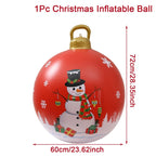 Christmas Giant Inflatable Christmas Ball Outdoor Inflatable Decor Snowman Santa Claus PVC Inflatable Decorated Transparent Ball-Serilas