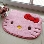 50x60cm Kawaii Hello Kitty Cartoon Rug Anime Kt Cat Plush Floor Mat Bathroom Non-Slip Carpet Car Cushion Soft Living Room Decor-Serilas