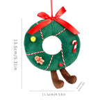 Christmas Decorations Christmas Tree Wreath Cake Wreath Shaped Plush Doll Ornament Holiday Decoration Home Decor for Christmas-Serilas
