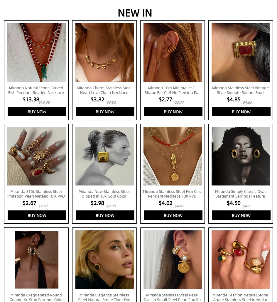 Miranda Charm Stainless Steel Heart Love Chain Necklace Water Resistant Chic Popular Romantic Korean Jewelry Gift-Serilas