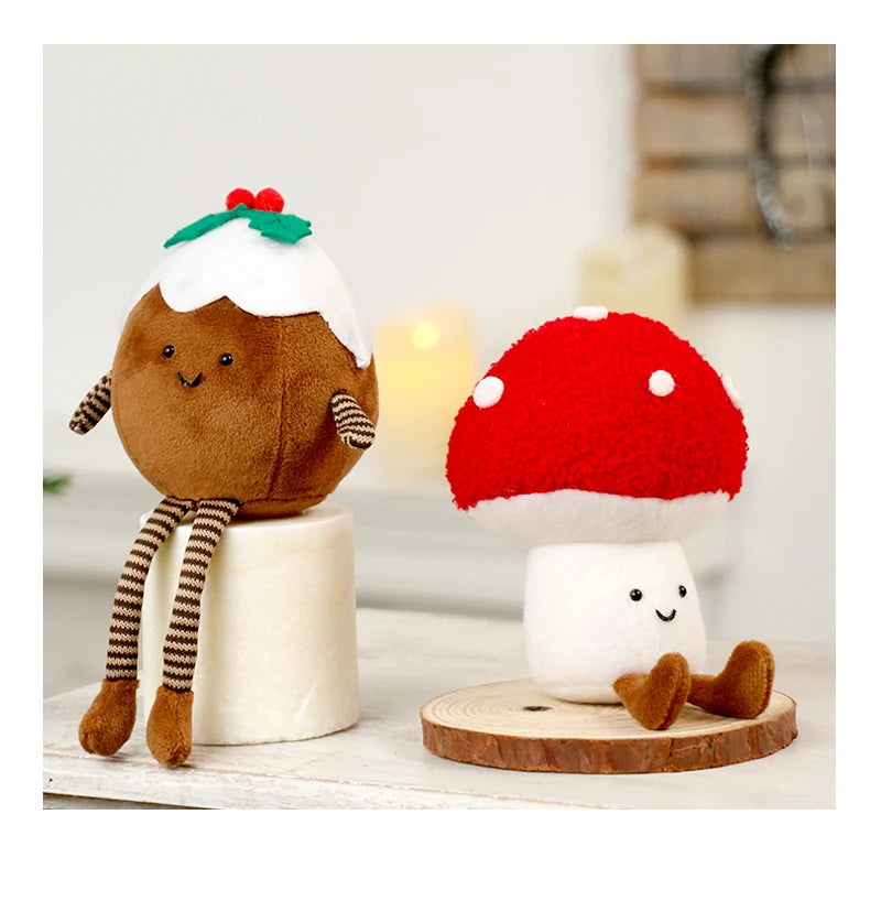 Christmas Decorations Christmas Tree Wreath Cake Wreath Shaped Plush Doll Ornament Holiday Decoration Home Decor for Christmas-Serilas