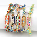 Lucky Eye Copper Enamel Turkish Evil Eye Charm Bracelet DIY Adjustable Rope Chain Bracelet for Women Men Girls Fashion Jewelry-Serilas