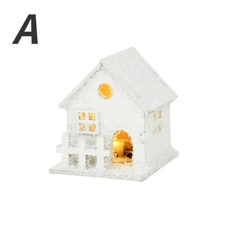 Christmas Decoration with LED Lights Snowflakes Shining and Christmas Decorations for A Small House-Serilas