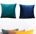 Velvet Cushion Cover Blue Home Decor Items Creative Decorative Pillows for Sofa Bed Living Room Personalized Gifts 40*40cm-Serilas