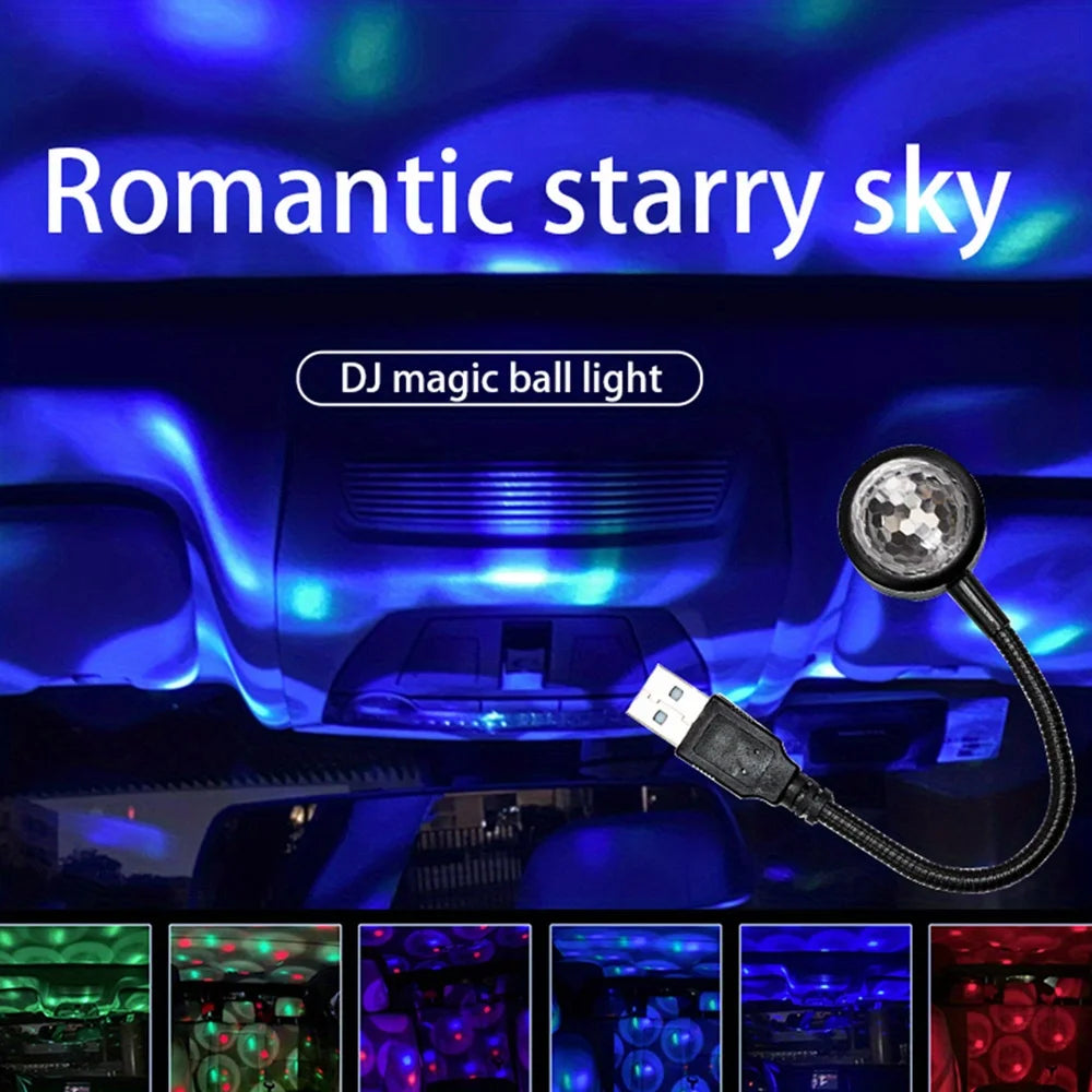 vehicle LED Starry Sky Night Light, USB Powered Galaxy Star Projector, Lamp for Car Roof, Room, Ceiling Decor, Plug and Play-Serilas