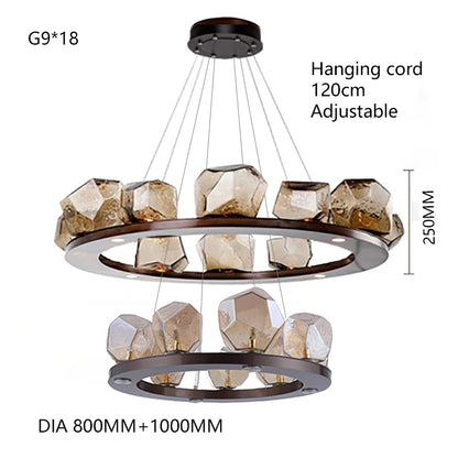 RockLume™ Modern Glass Pendant Chandelier