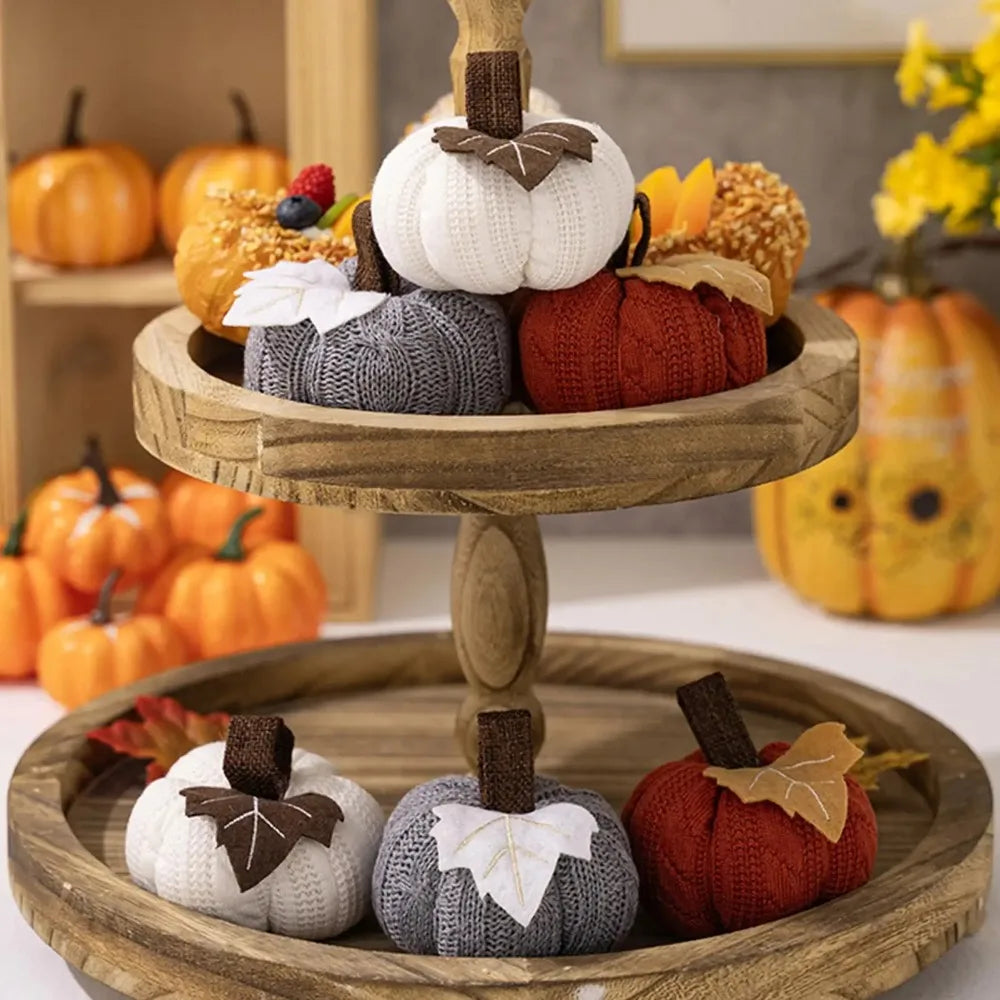 9cm Small Pumpkins Home Decor Knit Knitted Pumpkin Reusable Seasonal Charm Cozy Warm Decorative Ornaments Crochet Pumpkins-Serilas