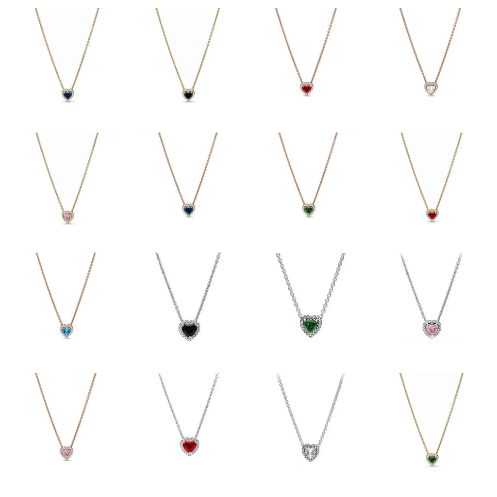 2025 New Heart-Shaped 925 Sterling Silver Elevated Red&Pink&Blue&White Heart Ring Lover's Holiday Gift Jewelry-Serilas