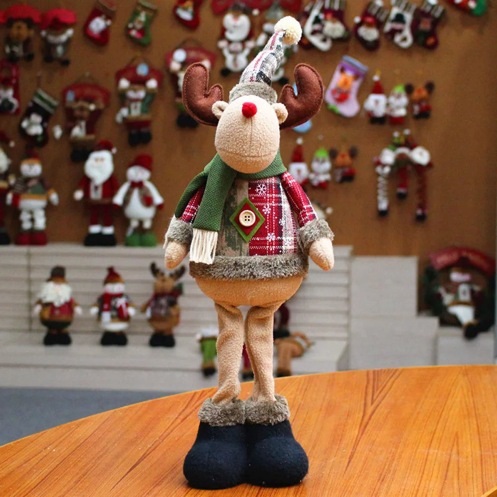Christmas Decoration Doll Xmas Santa Elk Snowman 18" Soft Flannel Ornaments Home Festive Party Xmas Tree Exquisite Decor Gift-Serilas