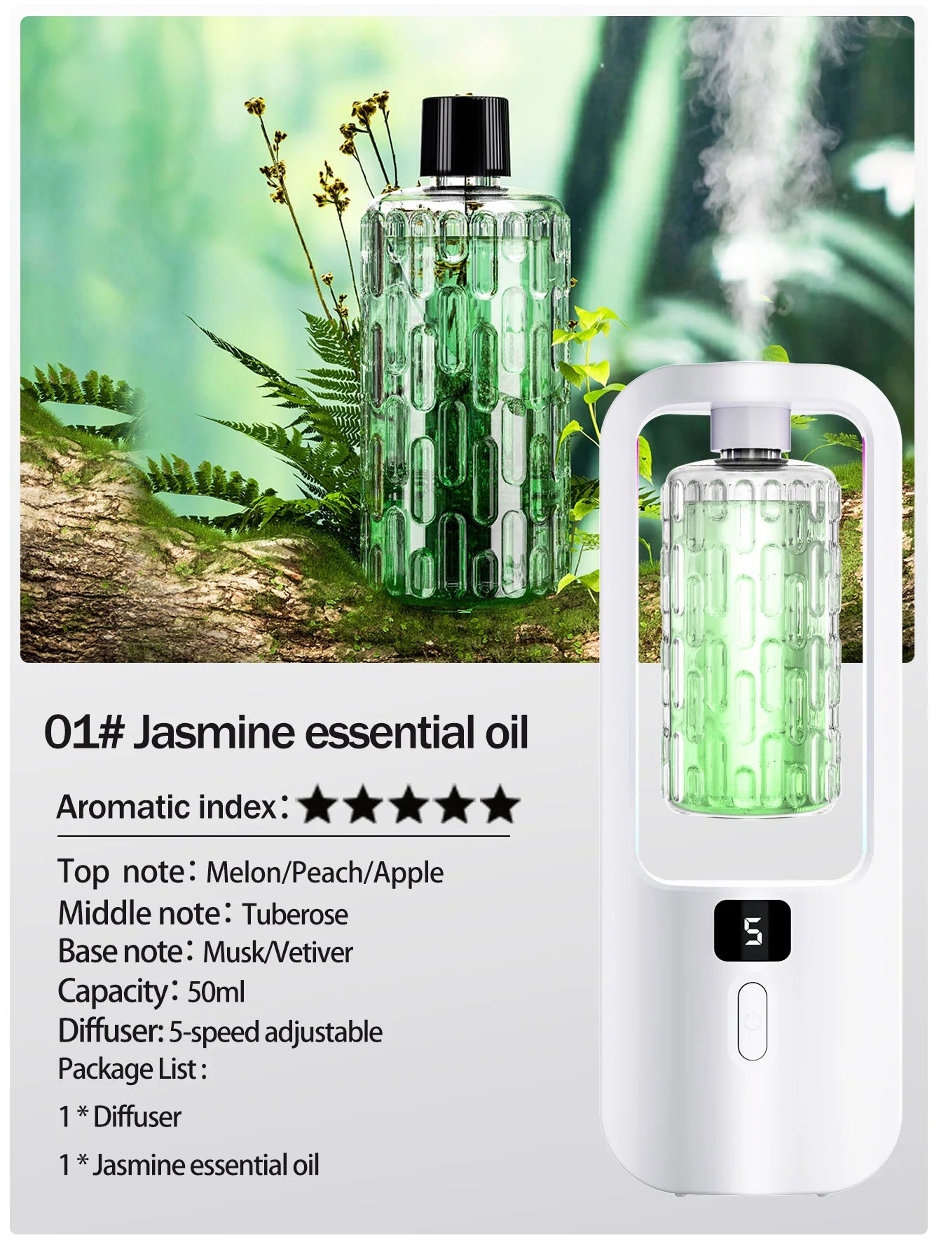 Automatic aromatherapy diffuser for eliminating odors, suitable for household use, with essential oil for air freshening.-Serilas
