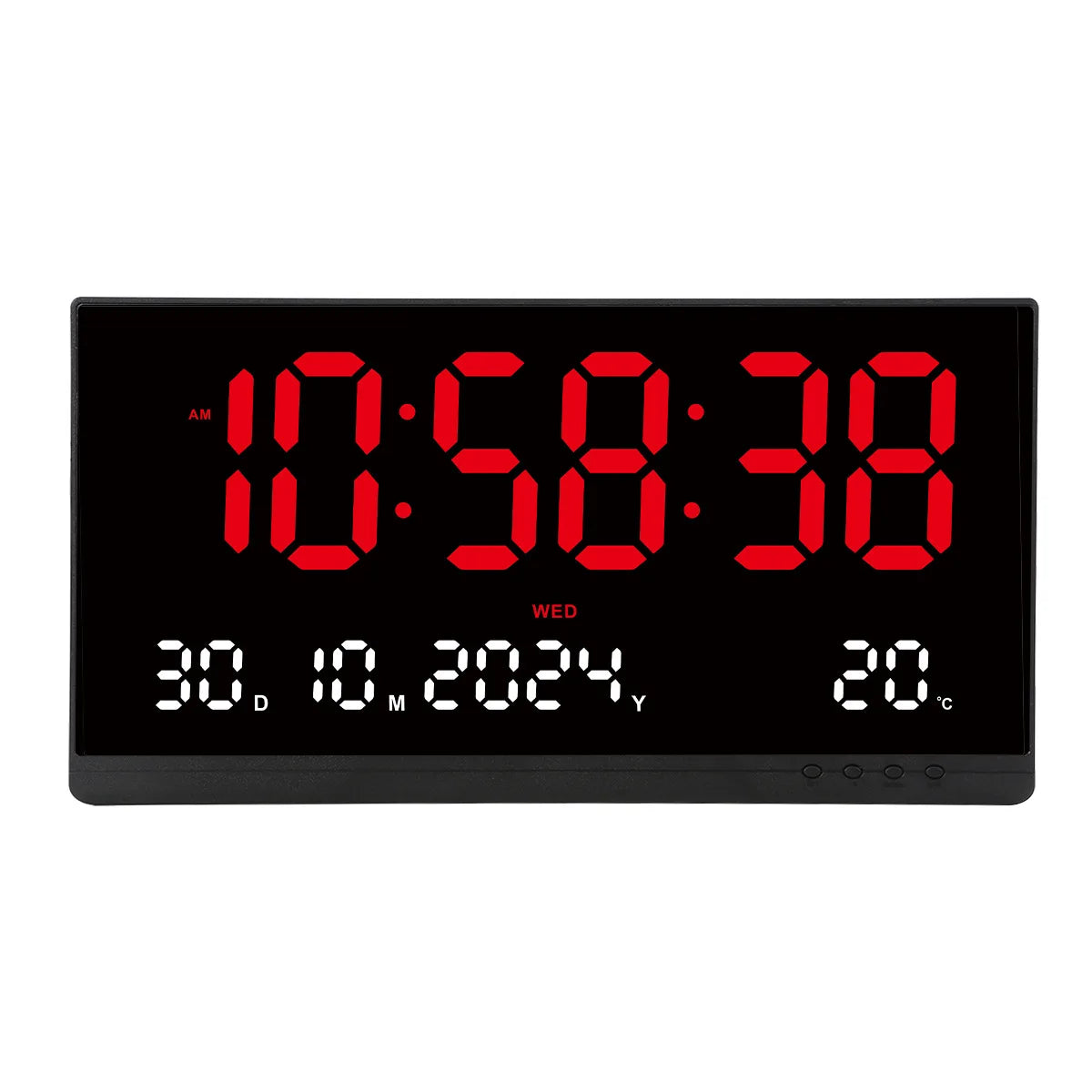 21 Inch Large Digital Wall Clock Large LED Screen Display Clock with Time/Date/Week/Temperature 12/24H Adjustable Brightness-Serilas