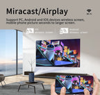 Smart Projector WIFI Mini Portable Home Theater Mobile Phone Same Screen Projector Support 4K LED Home Video Projector &Speaker-Serilas