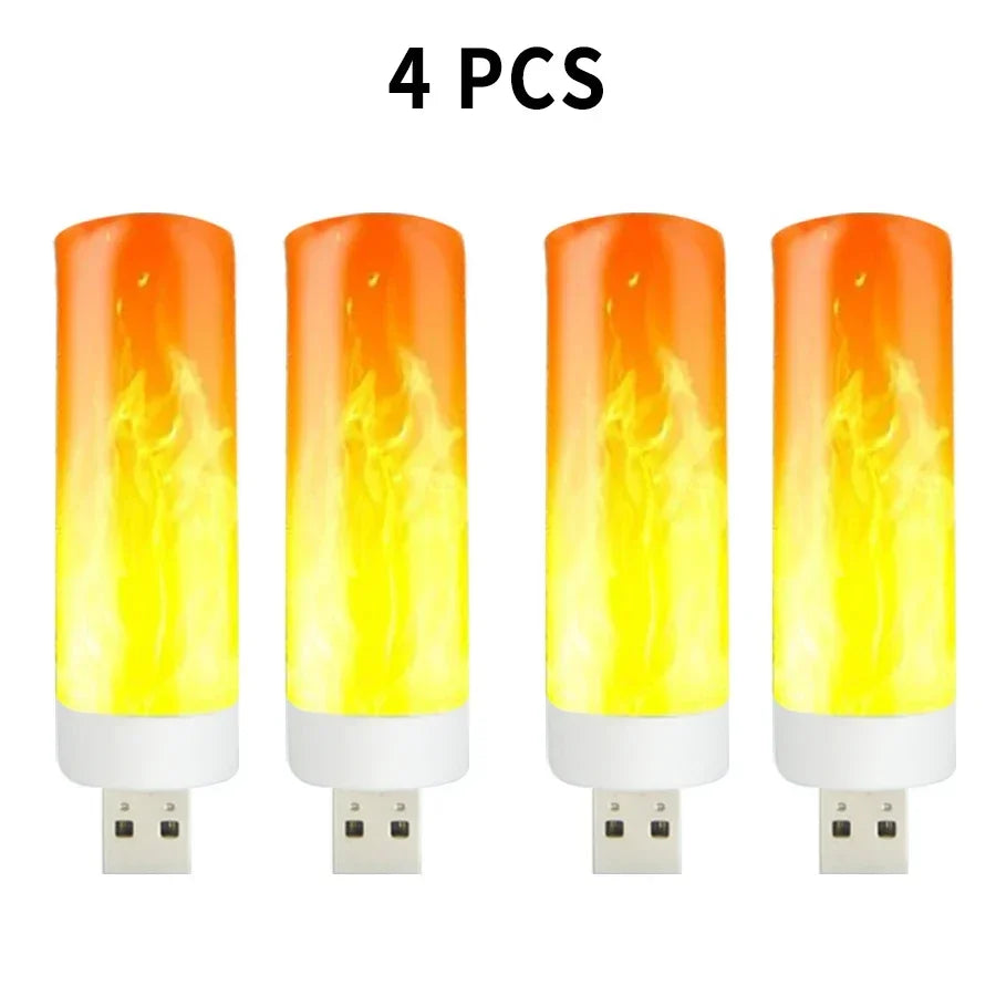 USB LED Flame Light Dynamic Flame Effect Fire Light Bulb USB Atmosphere Light LED Corn Bulb Garden Decor Flickering Lamp-Serilas