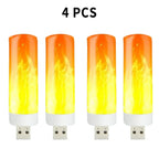 USB LED Flame Light Dynamic Flame Effect Fire Light Bulb USB Atmosphere Light LED Corn Bulb Garden Decor Flickering Lamp-Serilas