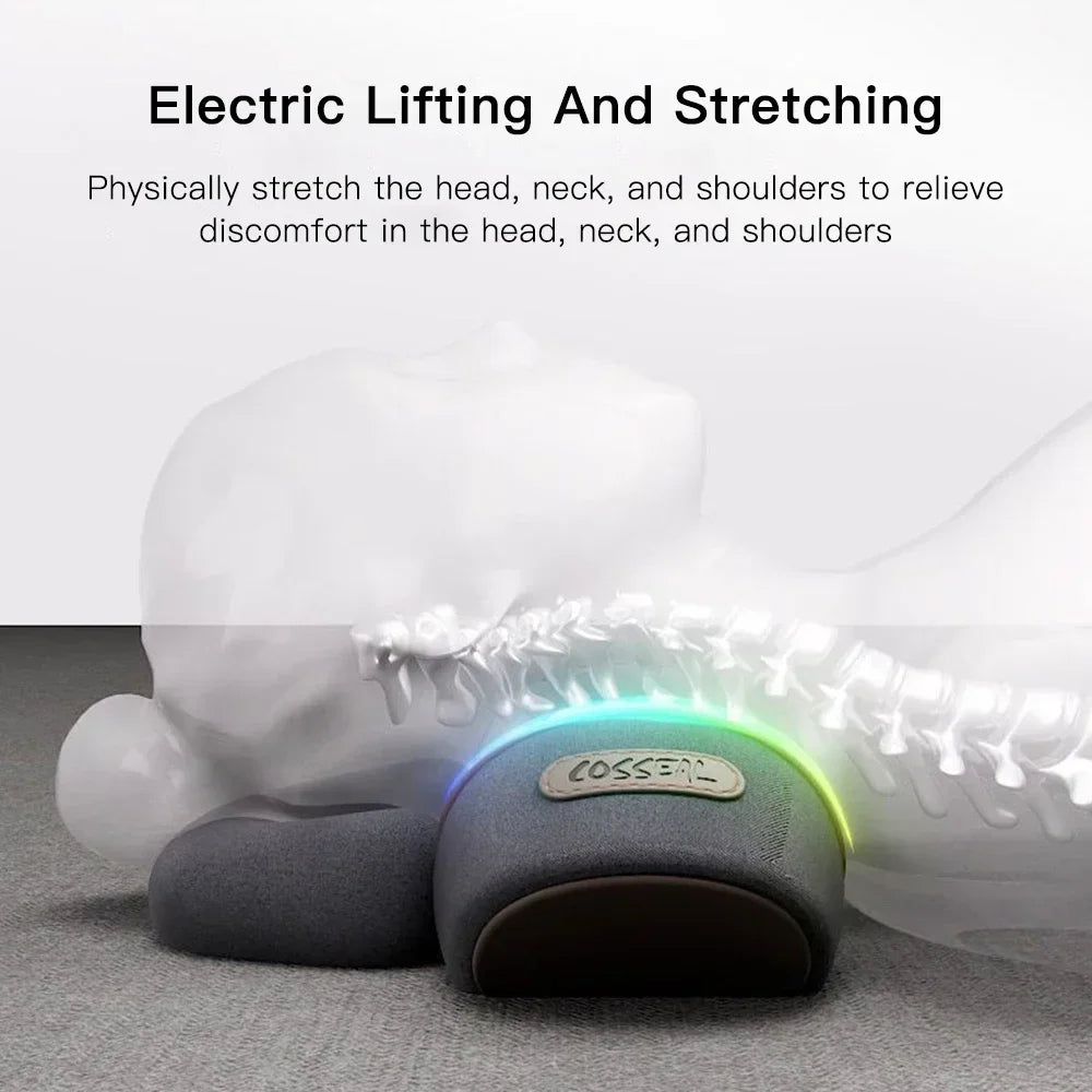 Electric Neck Massager Pillow Cervical Stretcher Heating Vibration Massage Back Traction Orthopedic Sleeping Pillows Support-Serilas
