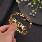 Personalized Letter Big Hoops Earrings Custom Name Earrings for Women Gold A Pair Designer Earrings Stainless Steel Jewelry Gift-Serilas