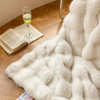 Luxury Faux Fur Rabbit Fur Thickened Blanket, Winter Soft Blanket Throw for Home Bed Sofa Cover 100X150cm 150X200cm 200X230cm-Serilas