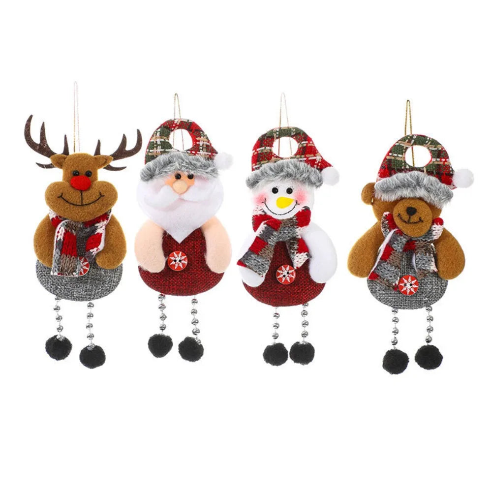 Christmas Cute Decorations Snowman Deer Christmas Tree Decorations Santa Claus Gifts Xmas Ornaments for New Year Party Supplies-Serilas