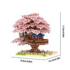 Christmas Gifts DIY Flowers Tree House Micro Building Blocks Block Assembly Brick Handmade Girls Girlfriend Birthday gift kids-Serilas