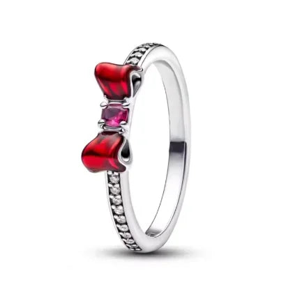 2025 HOT Princess 925 Silver Bow Rose Flower Love Eternal Crown Ring Suitable for Women's Birthday Wedding Gifts-Serilas